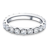 18 Stone Full Eternity Ring 3.20ct G/SI Diamonds In Platinum - All Diamond