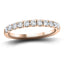 18 Stone Half Eternity Ring 0.20ct G/SI Diamonds in 18k Rose Gold - All Diamond