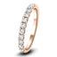 18 Stone Half Eternity Ring 0.20ct G/SI Diamonds in 18k Rose Gold - All Diamond