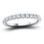 18 Stone Half Eternity Ring 0.20ct G/SI Diamonds in Platinum - All Diamond