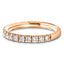 18 Stone Half Eternity Ring 0.40ct G/SI Diamonds in 18k Rose Gold - All Diamond