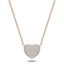 18K Rose Gold 0.50ct Diamond Heart Necklace