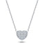18K White Gold 0.50ct Diamond Heart Necklace