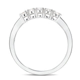 18k White Gold 5 Stone Diamond Eternity Ring 0.50ct in G/SI Quality - All Diamond