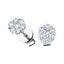 18k White Gold Diamond Cluster Earrings 0.30ct in G/SI Quality