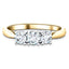 18k Yellow Gold 0.60ct G/SI Diamond Three Stone Ring - All Diamond