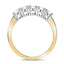 18k Yellow Gold 5 Stone Diamond Eternity Ring 0.80ct in G/SI Quality - All Diamond