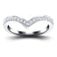 19 Stone Diamond Wishbone Ring 0.25ct G/SI Diamonds in 18k White Gold - All Diamond