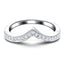 19 Stone Diamond Wishbone Ring 0.25ct G/SI Diamonds in Platinum - All Diamond
