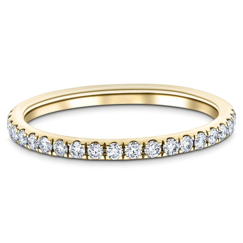 19 Stone Half Eternity Ring 0.25ct G/SI Diamonds in 18k Yellow Gold - All Diamond