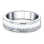 20 Baguette Diamonds Half Eternity Ring 0.75ct 18k White Gold 4.0mm - All Diamond