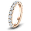 20 Stone Full Eternity Ring 2.00ct G/SI Diamonds In 18k Rose Gold
