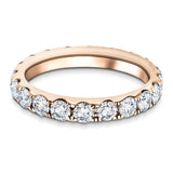 20 Stone Full Eternity Ring 2.00ct G/SI Diamonds In 18k Rose Gold - All Diamond