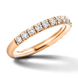 21 Stone Half Eternity Ring 0.40ct G/SI Diamonds in 18k Rose Gold - All Diamond