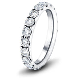 23 Stone Full Eternity Ring 1.50ct G/SI Diamonds In Platinum - All Diamond