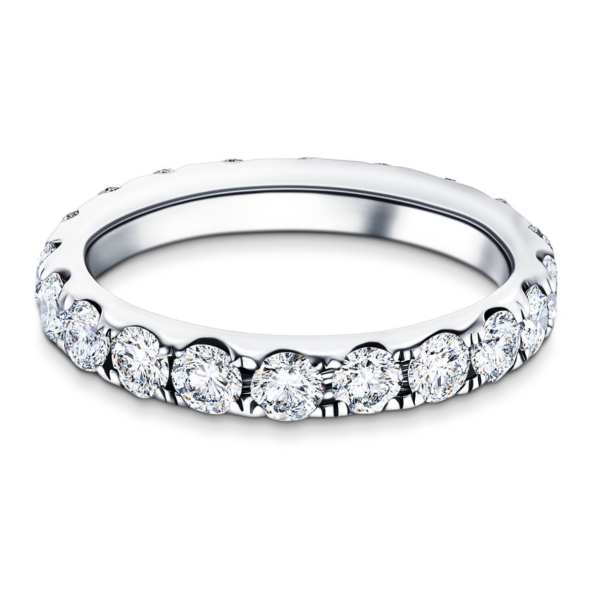 23 Stone Full Eternity Ring 1.50ct G/SI Diamonds In Platinum - All Diamond