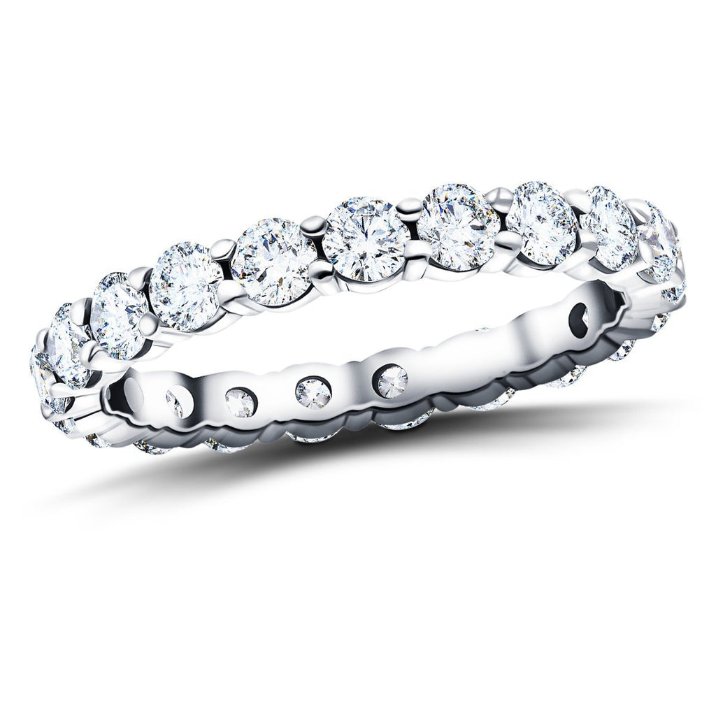 25 Stone Full Eternity Ring 1.50ct G/SI Diamonds in 18k White Gold - All Diamond
