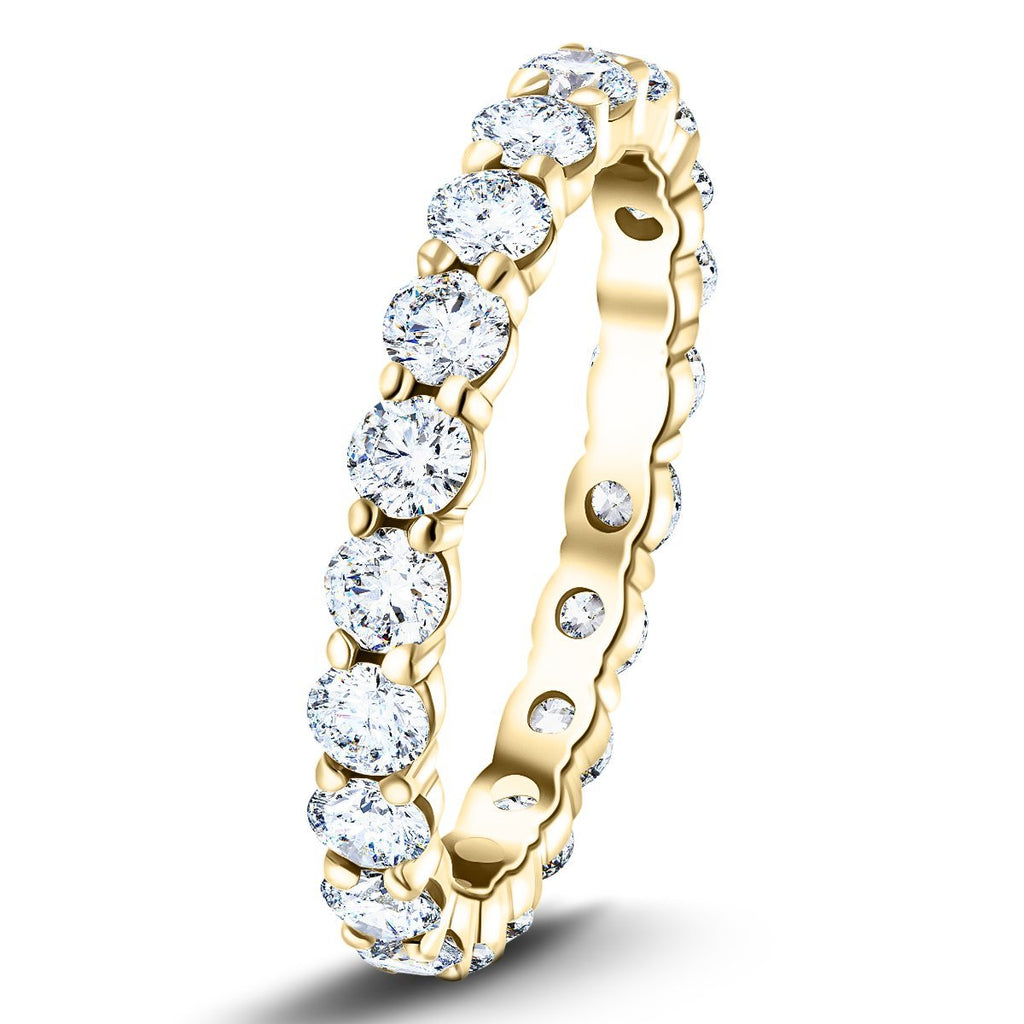 25 Stone Full Eternity Ring 1.50ct G/SI Diamonds in 18k Yellow Gold - All Diamond