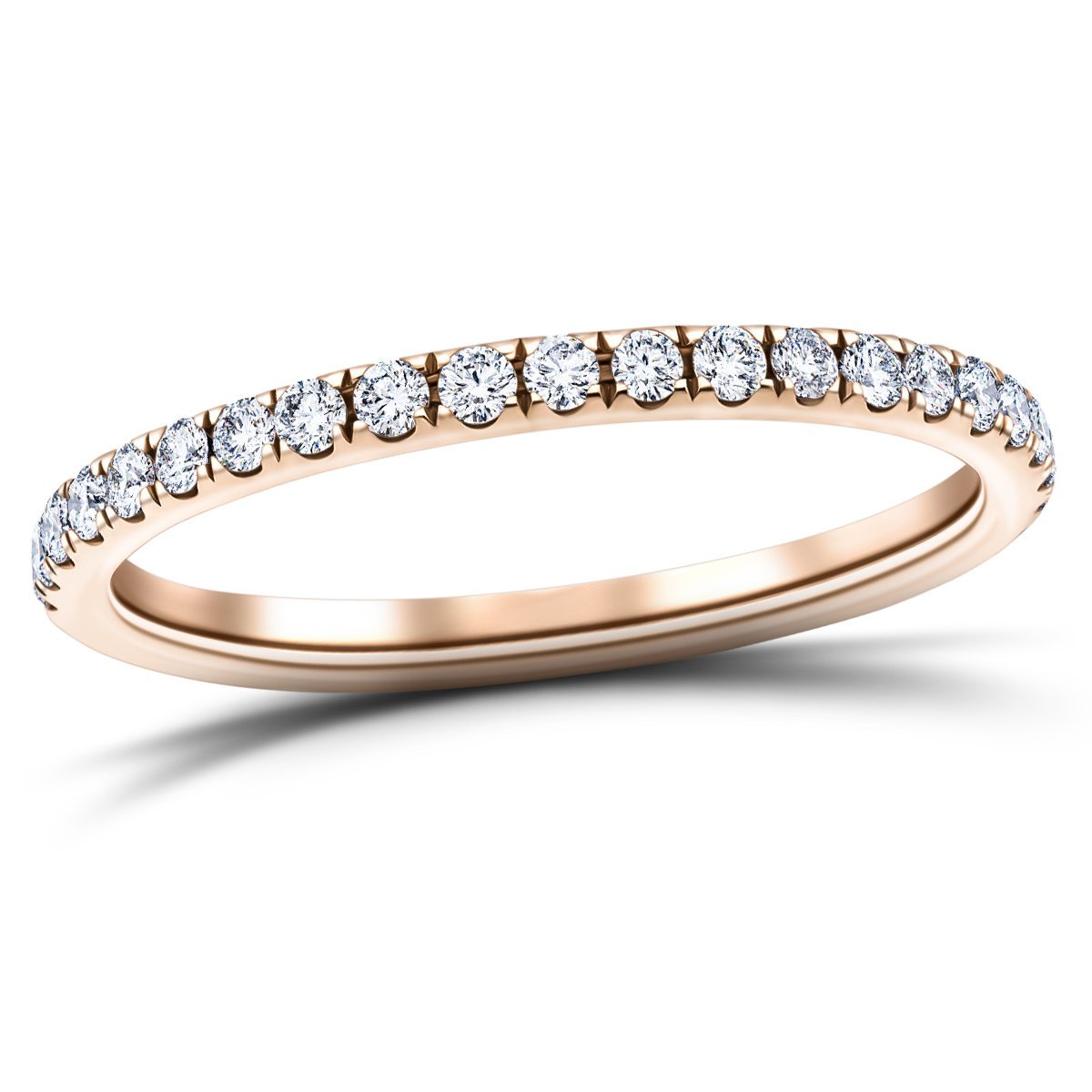 28 Stone Full Eternity Ring 1.00ct G/SI Diamonds In 18k Rose Gold - All Diamond