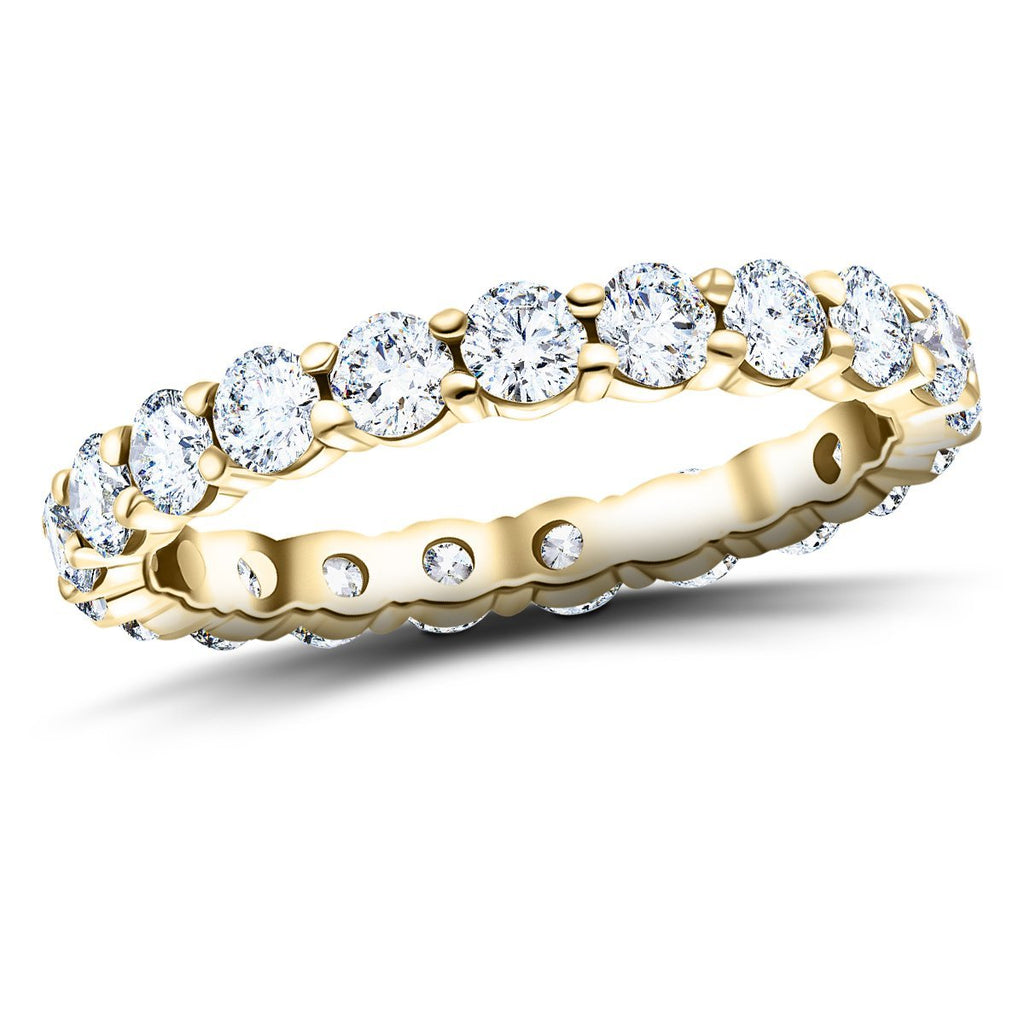 28 Stone Full Eternity Ring 1.00ct G/SI Diamonds in 18k Yellow Gold - All Diamond