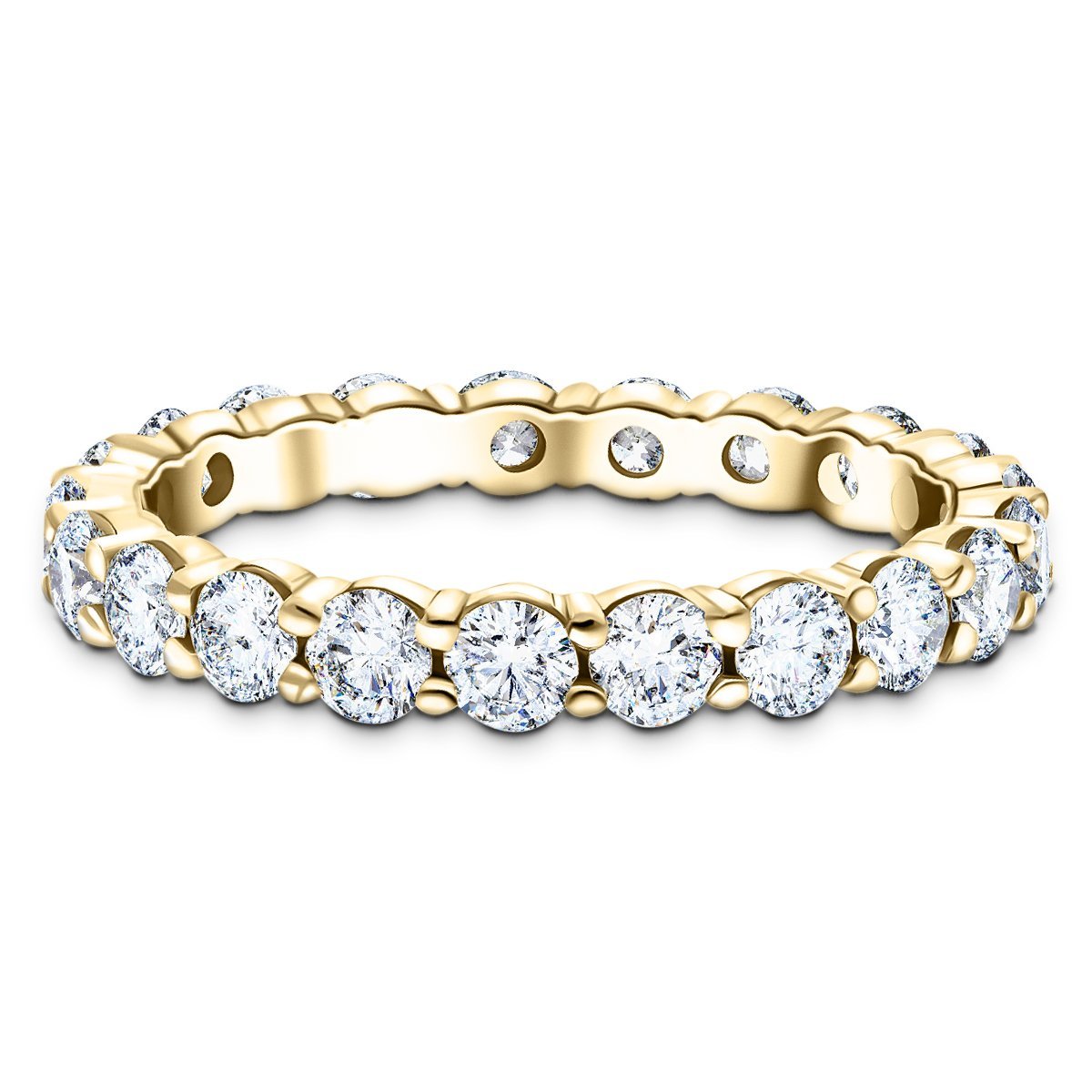 28 Stone Full Eternity Ring 1.00ct G/SI Diamonds in 18k Yellow Gold - All Diamond