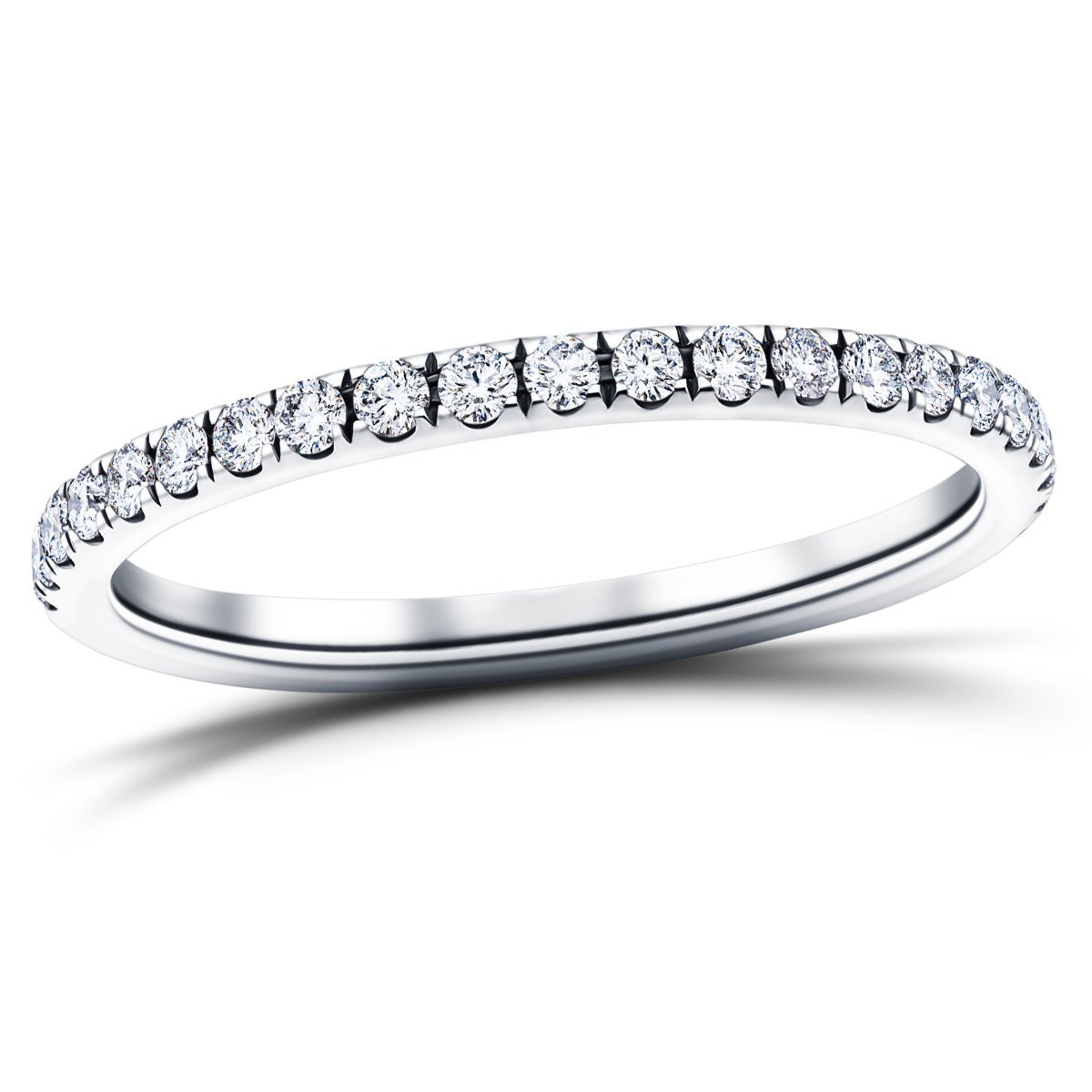 28 Stone Full Eternity Ring 1.00ct G/SI Diamonds In Platinum - All Diamond