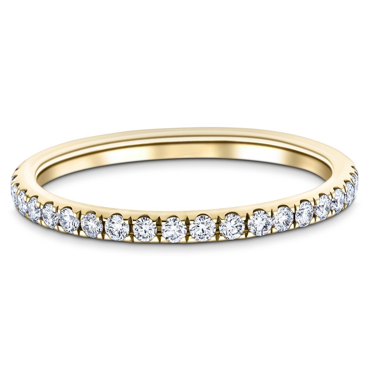 30 Stone Full Eternity Ring 0.75ct G/SI Diamonds In 18k Yellow Gold - All Diamond