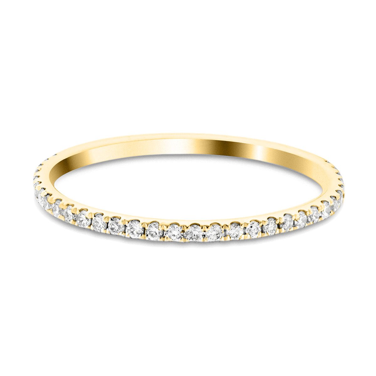 32 Stone Half Eternity Ring 0.17ct G/SI Diamonds in 18k Yellow Gold - All Diamond