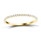 32 Stone Half Eternity Ring 0.17ct G/SI Diamonds in 18k Yellow Gold - All Diamond