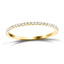 32 Stone Half Eternity Ring 0.17ct G/SI Diamonds in 18k Yellow Gold - All Diamond