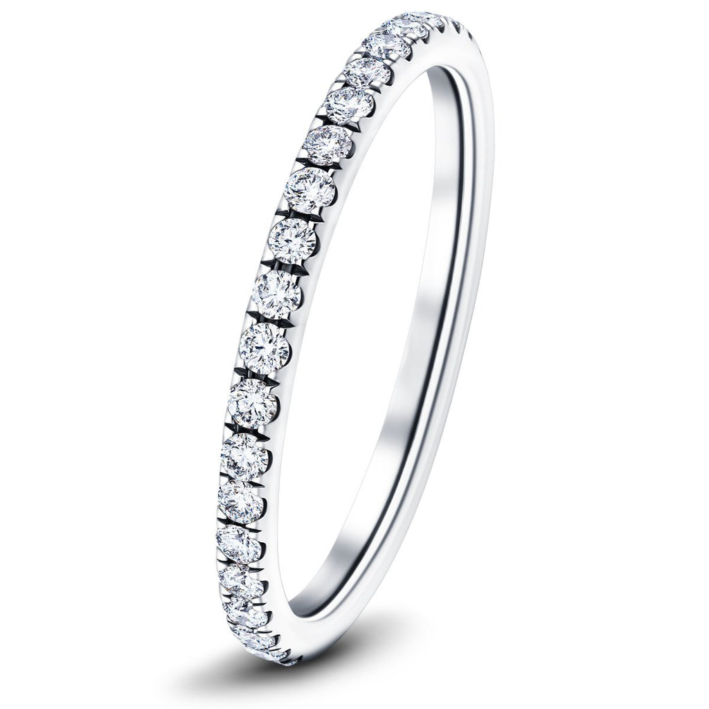 40 Stone Full Eternity Ring 0.40ct G/SI Diamonds In 18k White Gold - All Diamond