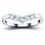 5 Stone Diamond Wishbone Ring 0.45ct G/SI Diamonds In 18k White Gold - All Diamond