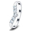 5 Stone Diamond Wishbone Ring 0.45ct G/SI Diamonds In 18k White Gold