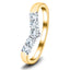 5 Stone Diamond Wishbone Ring 0.45ct G/SI Diamonds In 18k Yellow Gold - All Diamond