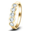 5 Stone Semi Bezel Set Diamond Ring 0.75ct G/SI in 18k Yellow Gold - All Diamond