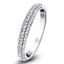 61 Stone Pave Diamond Half Eternity Ring 0.55ct G/SI Platinum