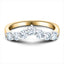 7 Stone Diamond Wishbone Ring 0.50ct G/SI Diamonds in 18k Yellow Gold - All Diamond