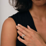 7 Stone Diamond Wishbone Ring 1.00ct G/SI Diamonds In 18k White Gold - All Diamond