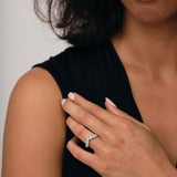 7 Stone Diamond Wishbone Ring 1.00ct G/SI Diamonds In Platinum - All Diamond
