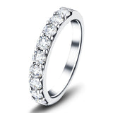 7 Stone Half Eternity Ring 1.60ct G/SI Diamonds in Platinum 4.1mm - All Diamond