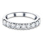7 Stone Half Eternity Ring 1.60ct G/SI Diamonds in Platinum 4.1mm - All Diamond
