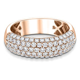 77 Stone Pave Diamond Half Eternity Ring 1.00ct G/SI 18k Rose Gold - All Diamond