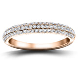 79 Stone Pave Diamond Half Eternity Ring 0.40ct G/SI 18k Rose Gold - All Diamond