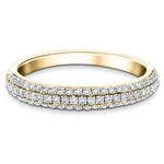 79 Stone Pave Diamond Half Eternity Ring 0.40ct G/SI 18k Yellow Gold - All Diamond