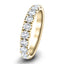 8 Stone Half Eternity Ring 1.50ct G/SI Diamonds in 18k Yellow Gold - All Diamond