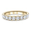 8 Stone Half Eternity Ring 1.50ct G/SI Diamonds in 18k Yellow Gold - All Diamond