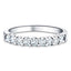 9 Stone Half Eternity Ring 0.50ct G/SI Diamonds in 18k White Gold 2.8mm - All Diamond