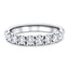 9 Stone Half Eternity Ring 1.35ct G/SI Diamonds in 18k White Gold - All Diamond