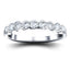 9 Stone Semi Bezel Set Diamond Ring 0.60ct G/SI In Platinum - All Diamond