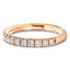 17 Stone Half Eternity Ring 0.65ct G/SI Diamonds in 18k Rose Gold